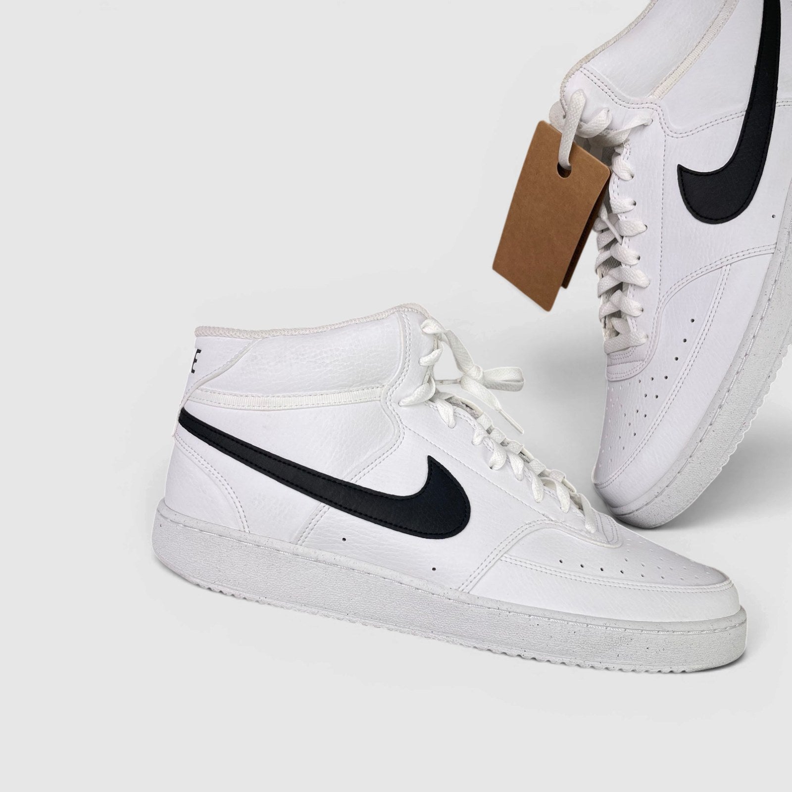 Nike Court Vision Mid Next Nature — buty sportowe męskie nowe rozmiar 46, boczny profil, lewa strona