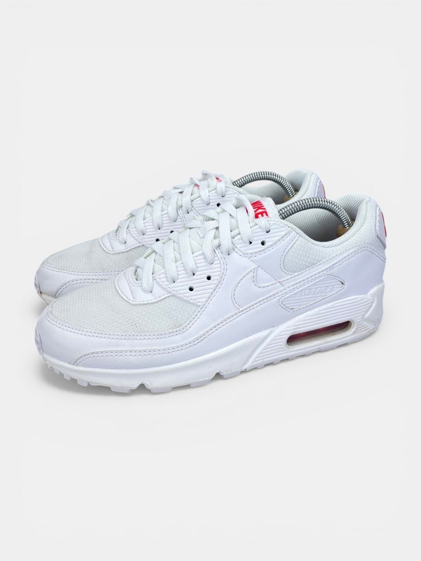 Nike Air Max 90 White Light Crimson - buty sportowe, widok z boku