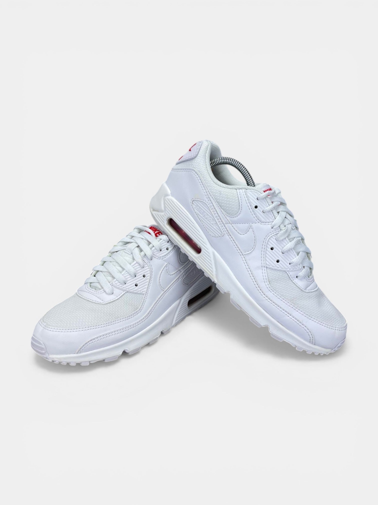 Nike Air Max 90 White Light Crimson - buty sportowe, boczny profil