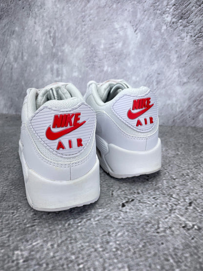 Nike Air Max 90 White Light Crimson - buty sportowe, widok z tyłu