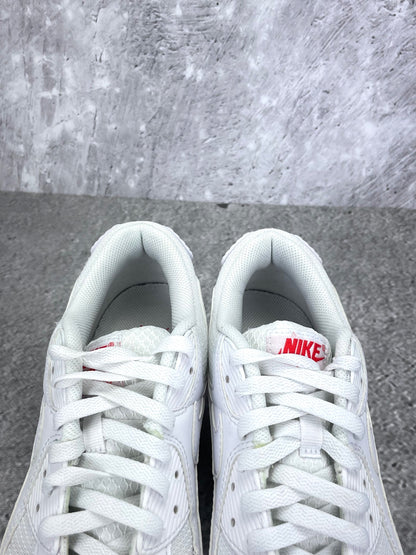 Nike Air Max 90 White Light Crimson - buty sportowe, zapiętki butów