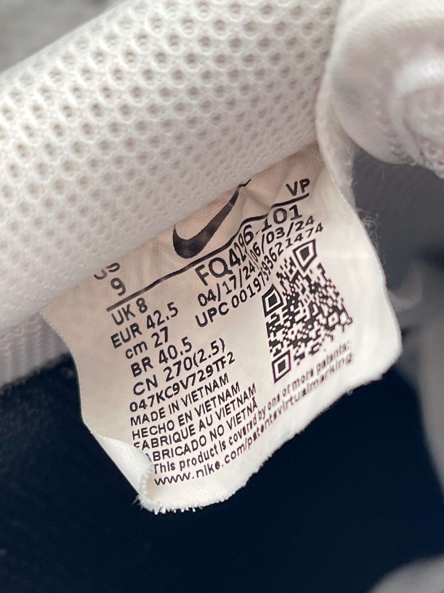 Nike Air Force 1 ’07 “White / Black” White Black - buty sportowe, metka