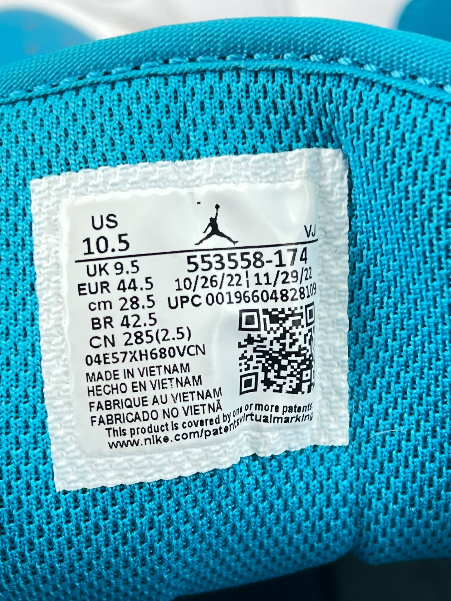 Jordan Air Jordan 1 Low Aquatone - buty sportowe, metka