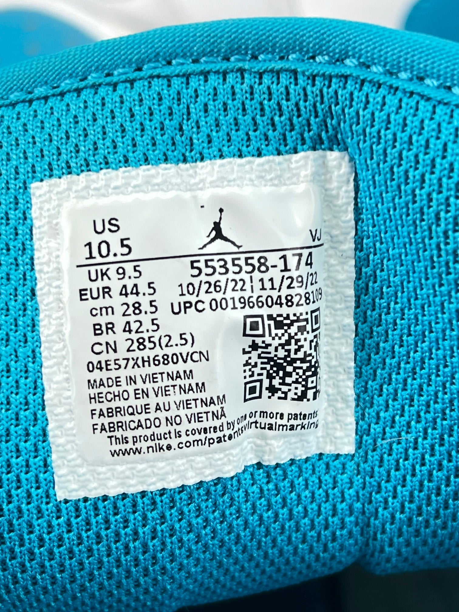Jordan Air Jordan 1 Low Aquatone - buty sportowe, metka