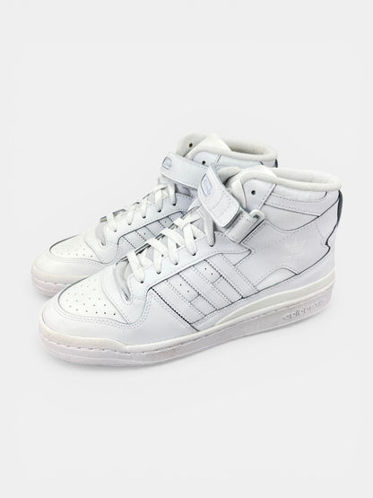 Adidas Forum Mid Triple White - buty sportowe, widok z boku