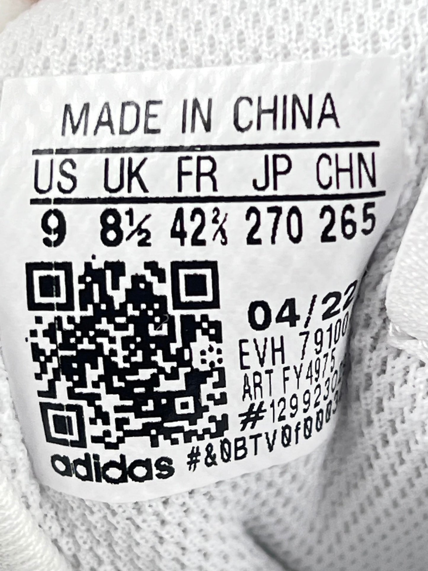 Adidas Forum Mid Triple White - buty sportowe, metka