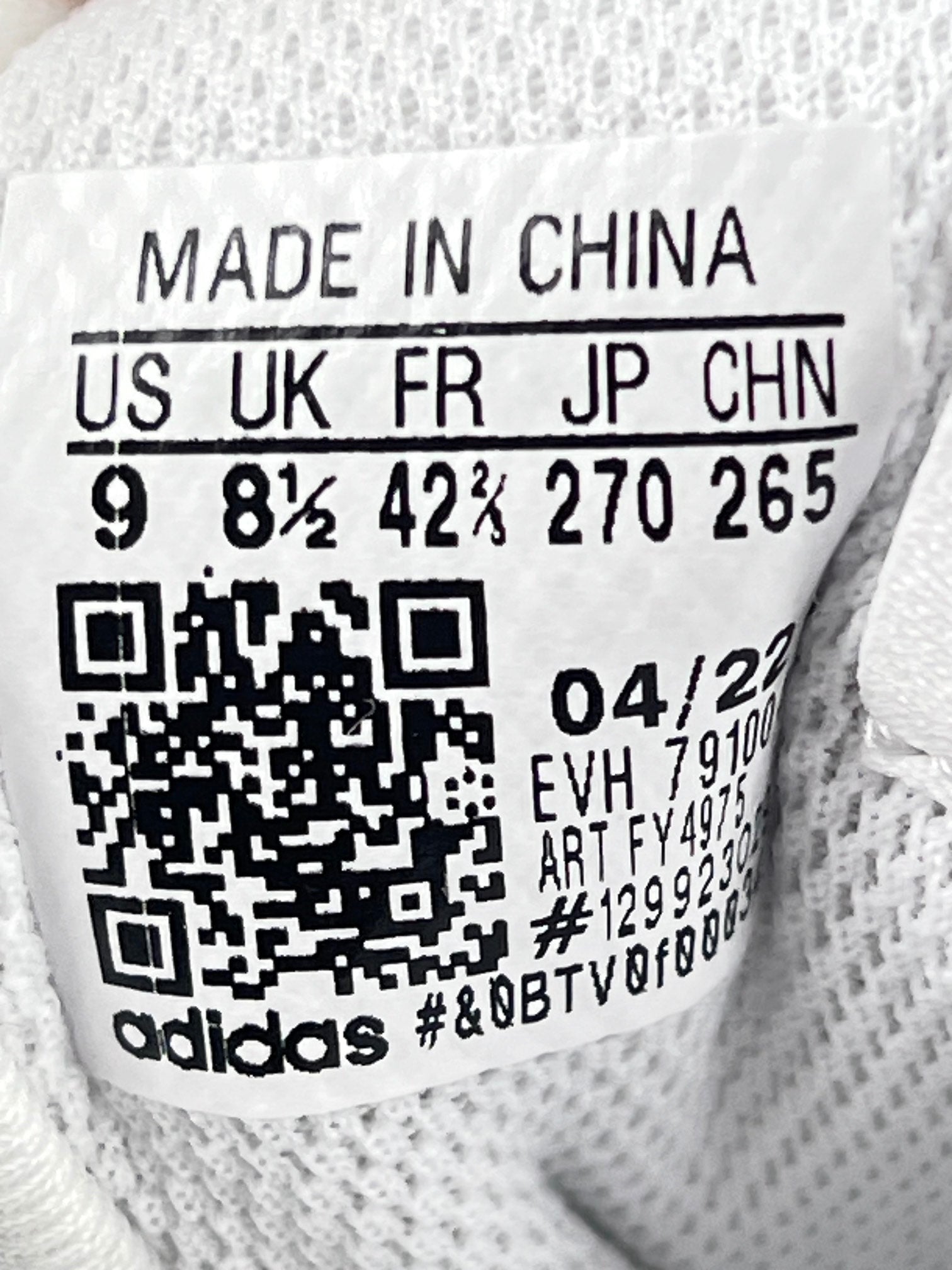 Adidas Forum Mid Triple White - buty sportowe, metka