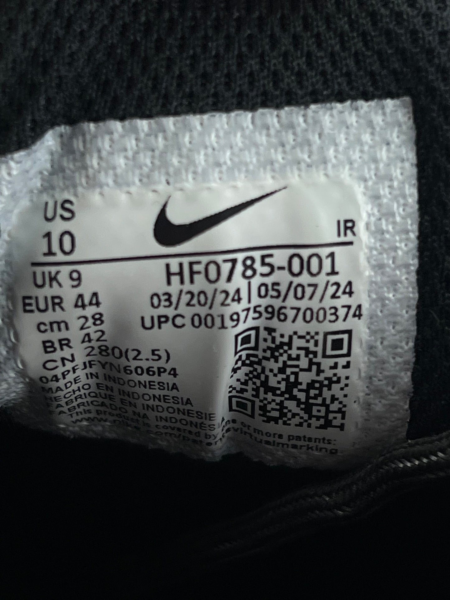 Nike Air Max Plus Drift Black Anthracite - buty sportowe, metka