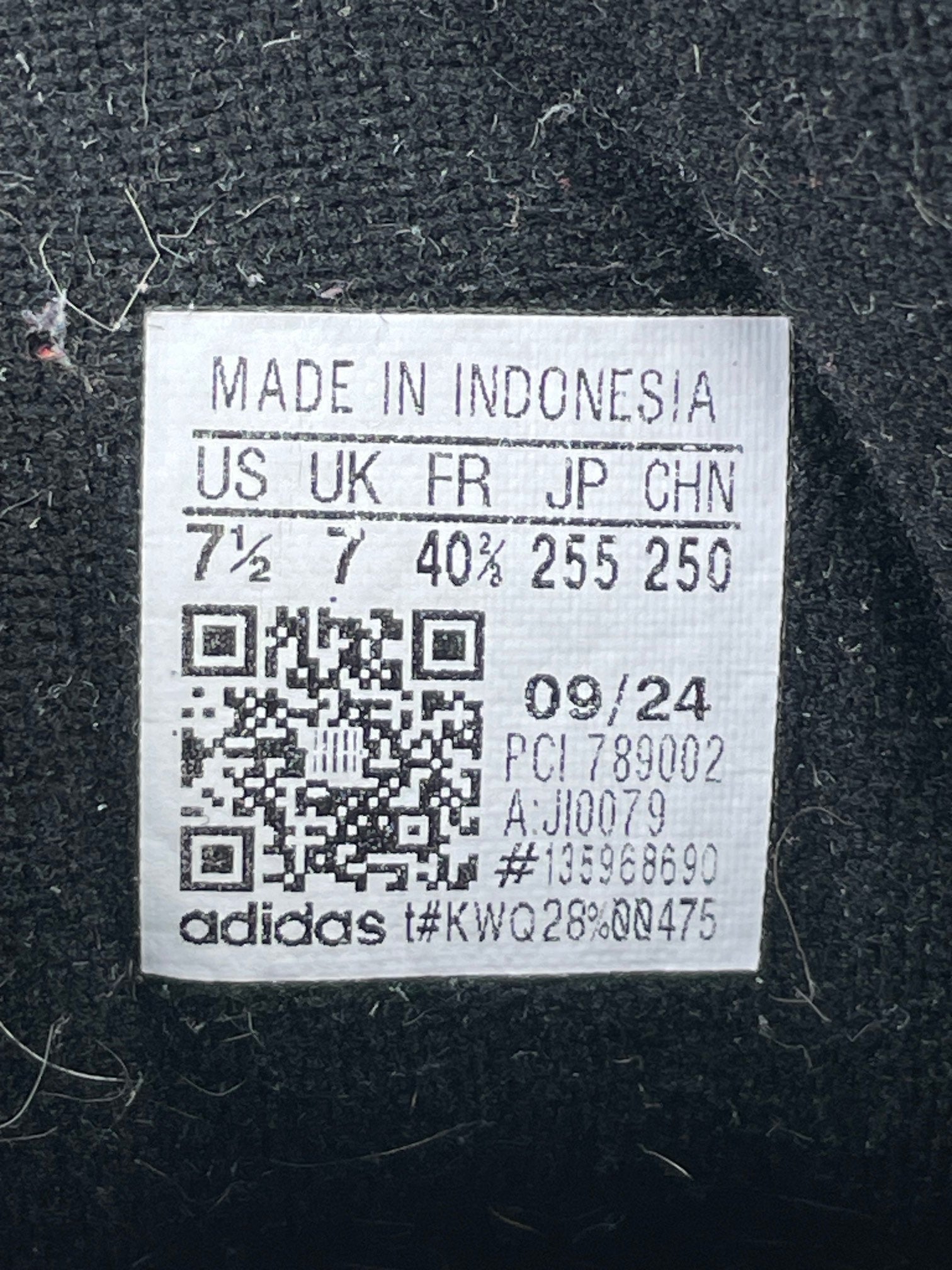 adidas Superstar II Black White - buty sportowe, metka