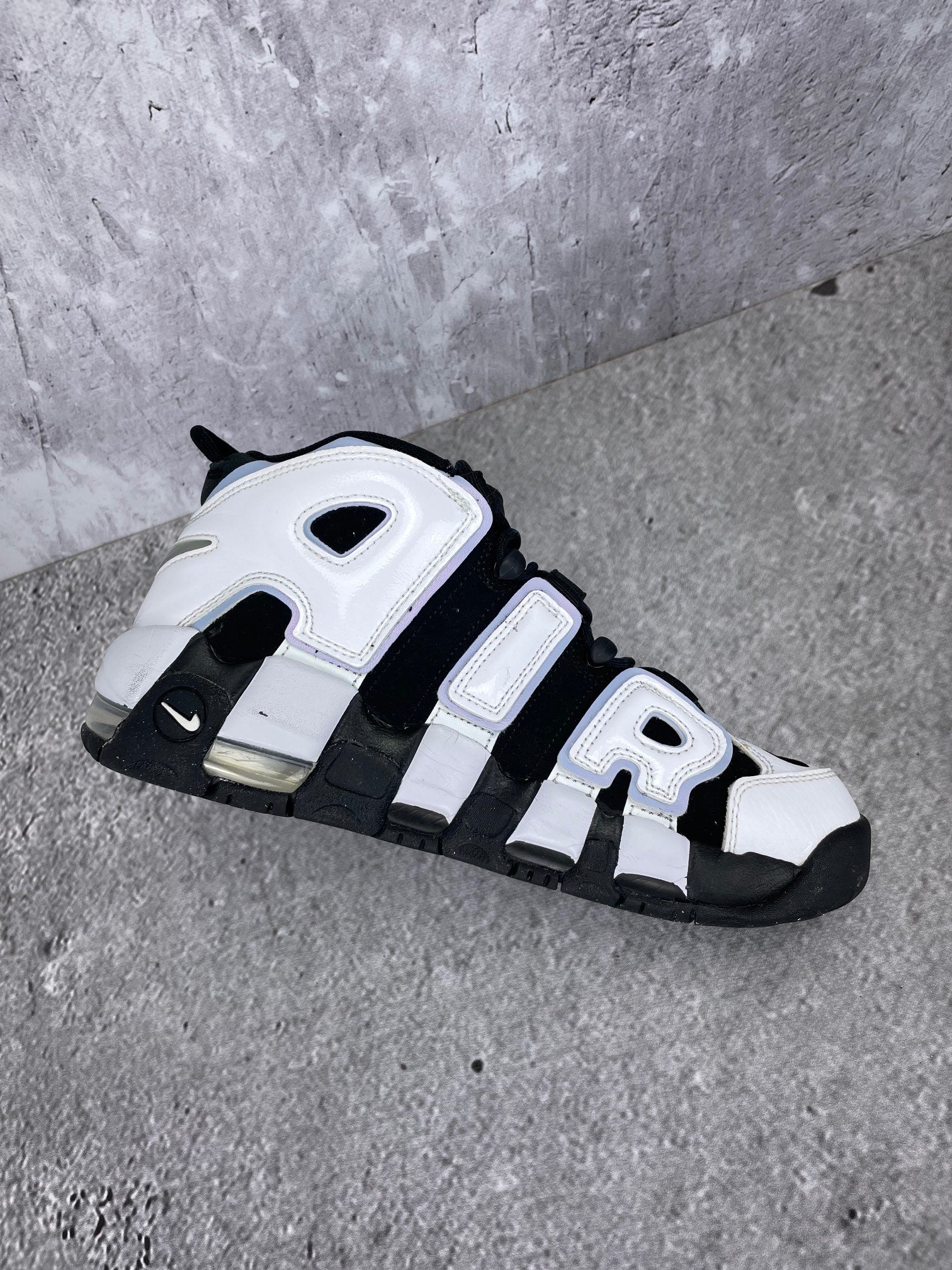 Nike Air More Uptempo GS Cobalt Bliss - buty sportowe, wewnętrzny panel lewego buta