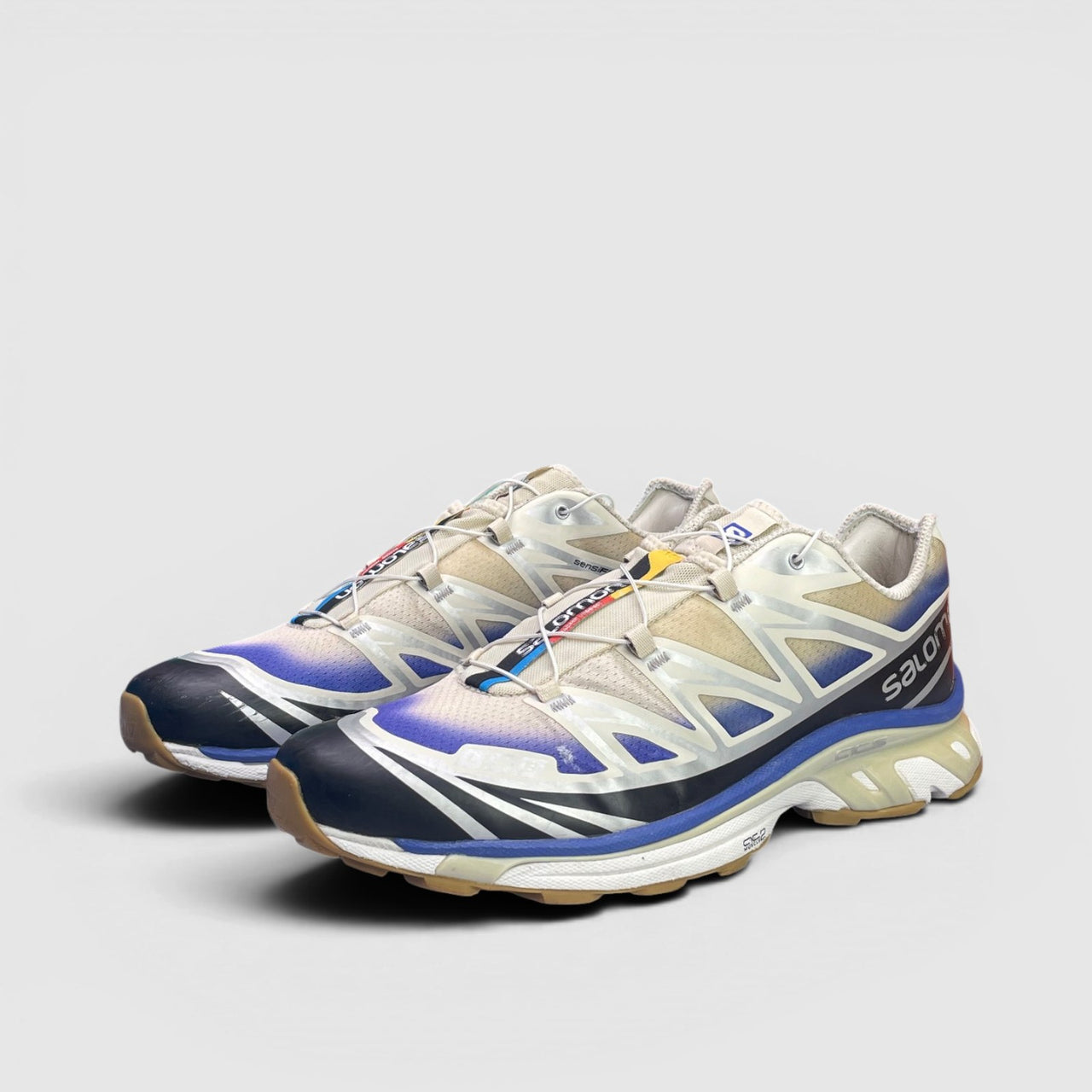 Salomon XT-6 Skyline Bleached Sand Dazzling Blue — buty sportowe męskie w bardzo dobrym stanie rozmiar 46.5, para butów