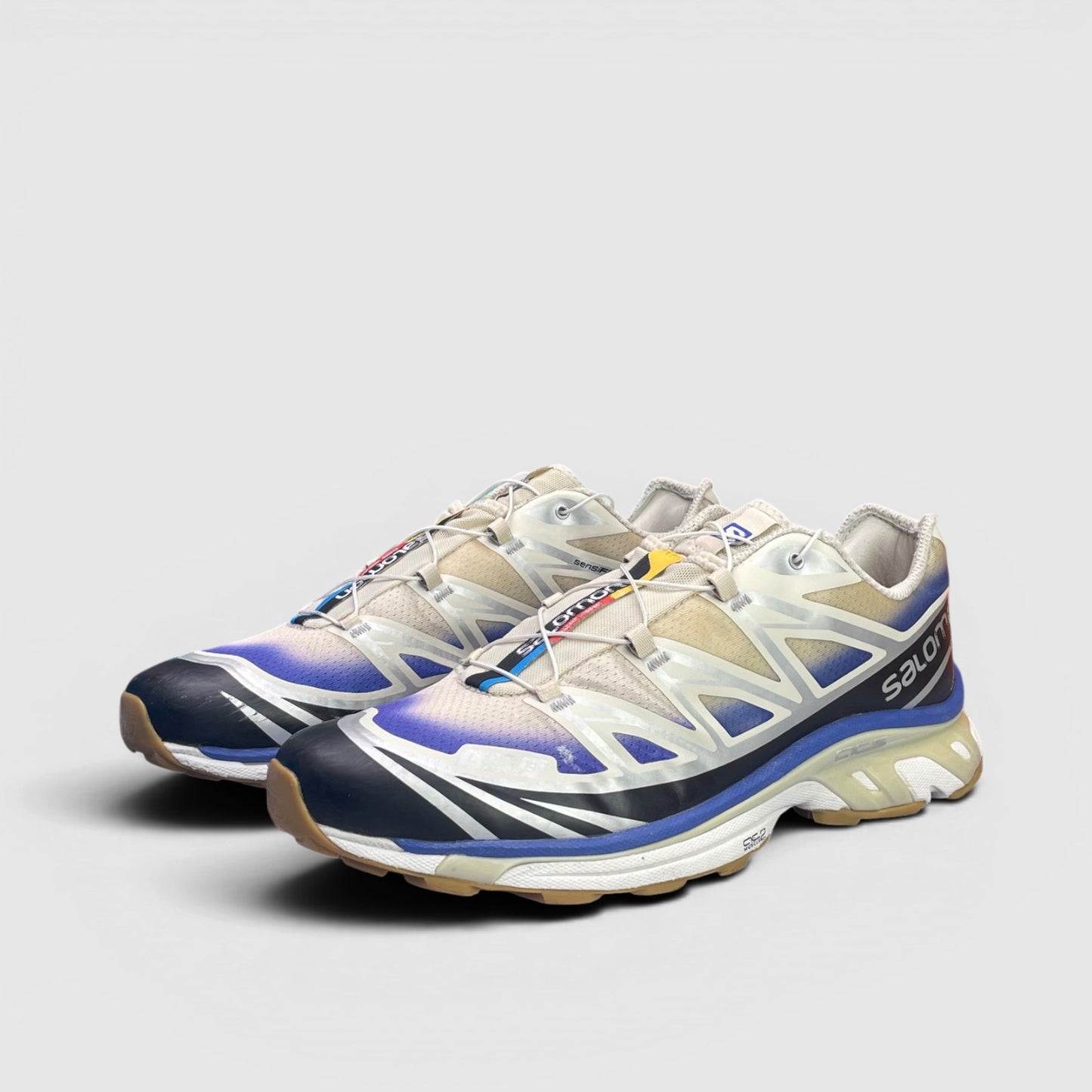 Salomon XT-6 Skyline Bleached Sand Dazzling Blue — buty sportowe męskie w bardzo dobrym stanie rozmiar 46.5, para butów