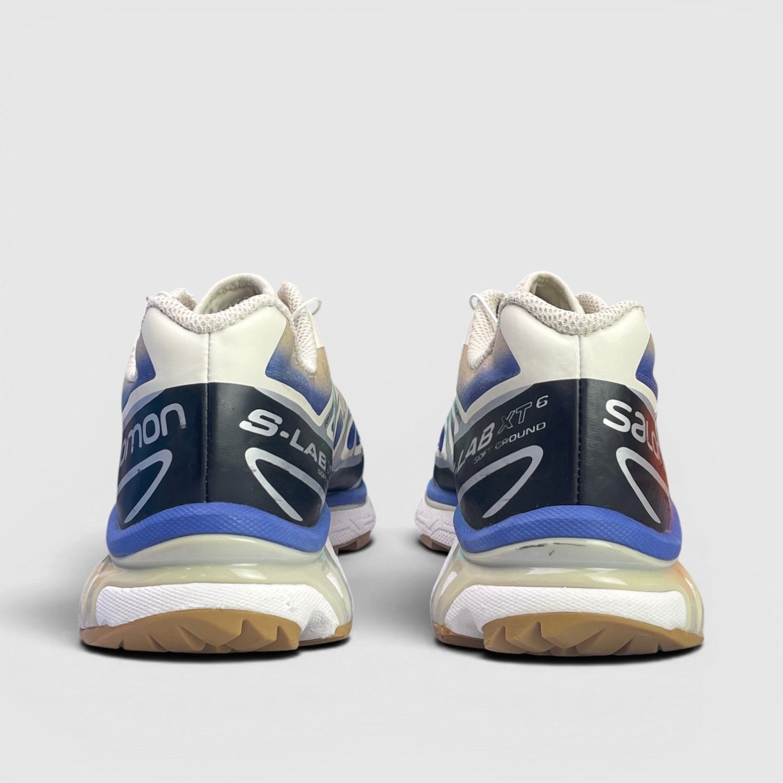 Salomon XT-6 Skyline Bleached Sand Dazzling Blue — buty sportowe męskie w bardzo dobrym stanie rozmiar 46.5, widok z tyłu