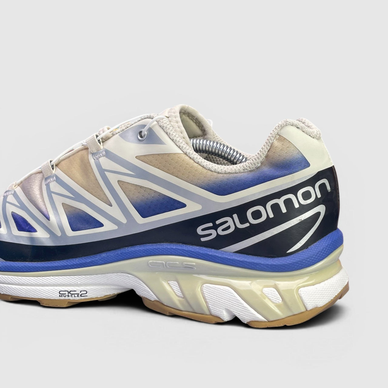 Salomon XT-6 Skyline Bleached Sand Dazzling Blue — buty sportowe męskie w bardzo dobrym stanie rozmiar 46.5, detal