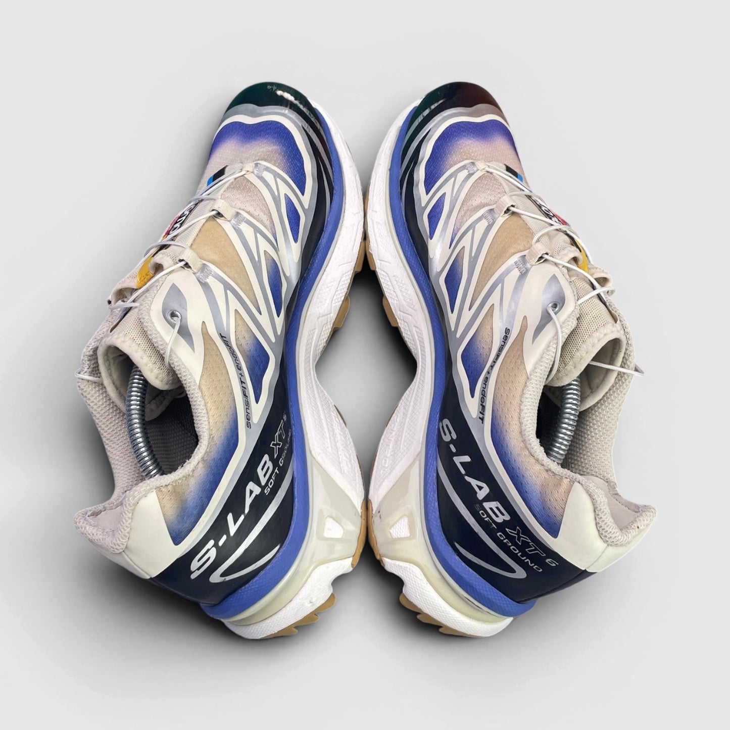 Salomon XT-6 Skyline Bleached Sand Dazzling Blue — buty sportowe męskie w bardzo dobrym stanie rozmiar 46.5, widok z góry