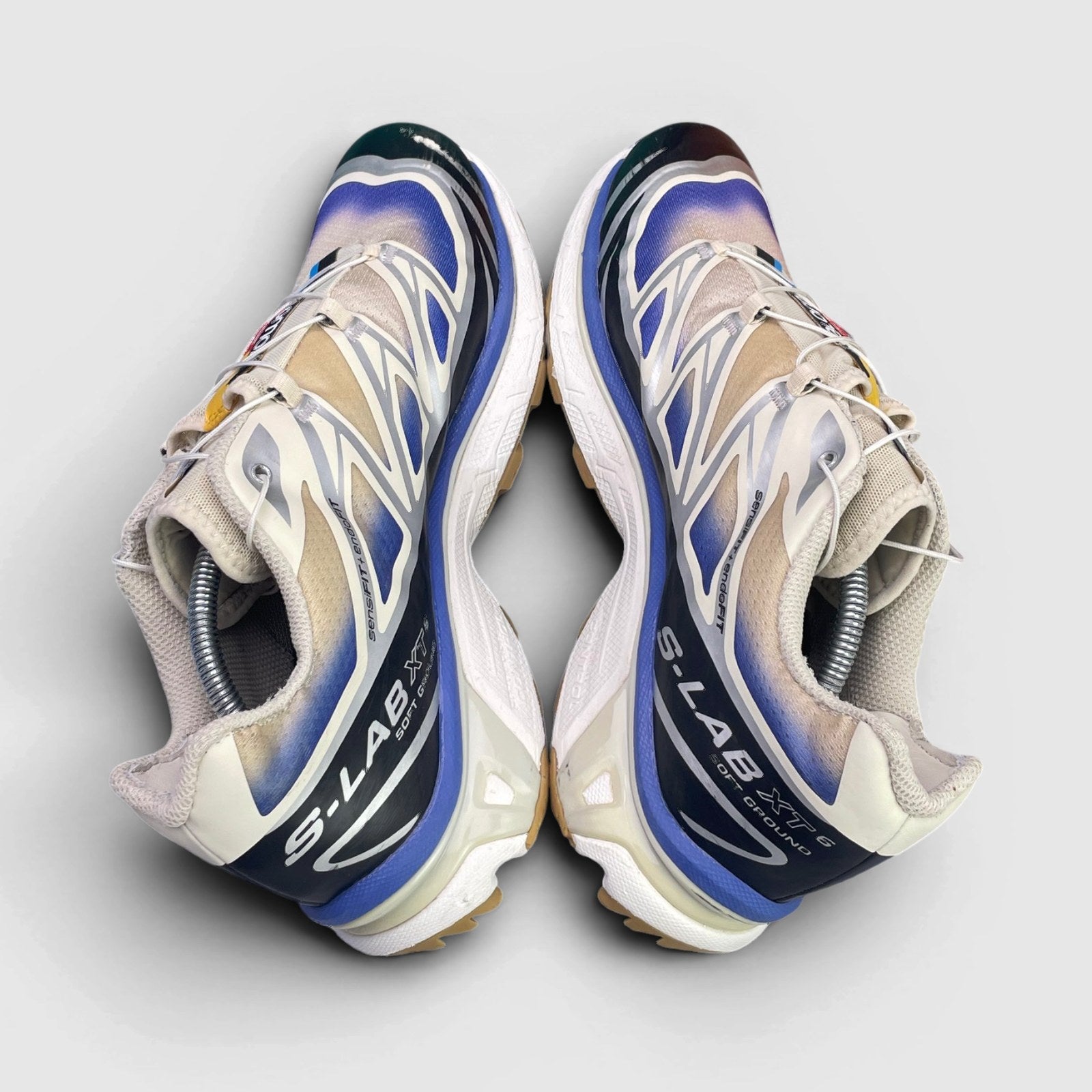 Salomon XT-6 Skyline Bleached Sand Dazzling Blue — buty sportowe męskie w bardzo dobrym stanie rozmiar 46.5, widok z góry