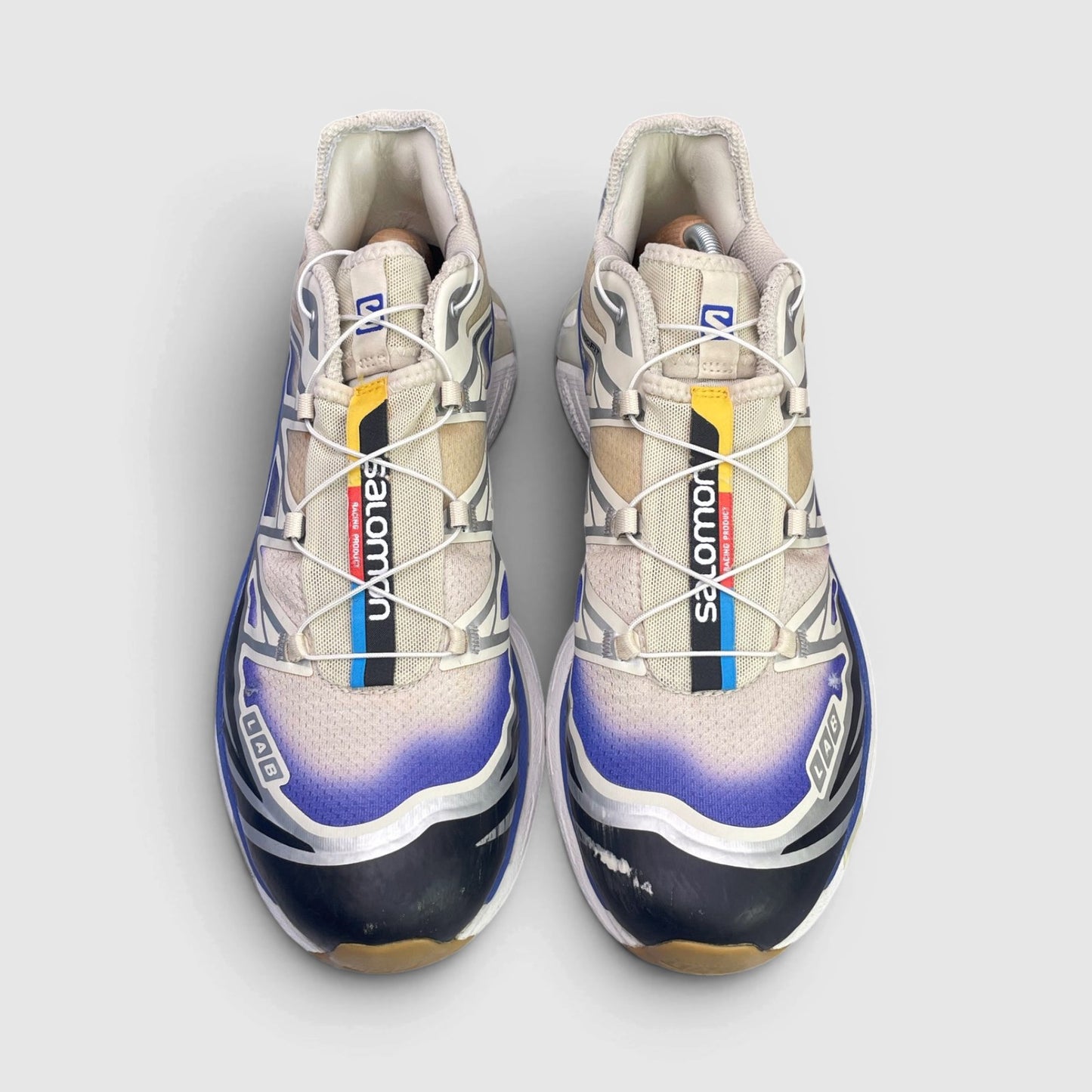 Salomon XT-6 Skyline Bleached Sand Dazzling Blue — buty sportowe męskie w bardzo dobrym stanie rozmiar 46.5, widok z przodu
