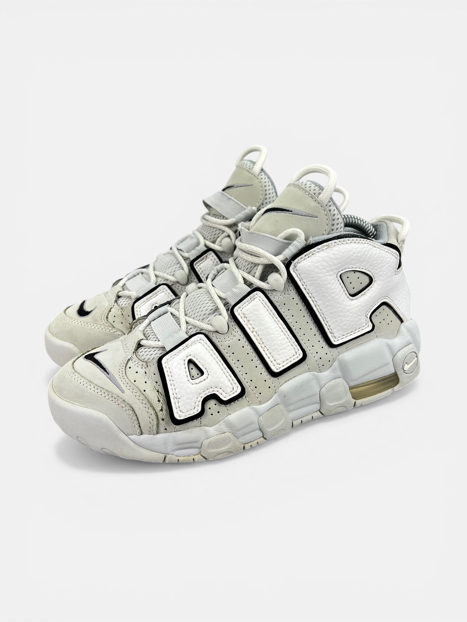 Nike Air More Uptempo Mid Photon Dust - buty sportowe, widok z boku