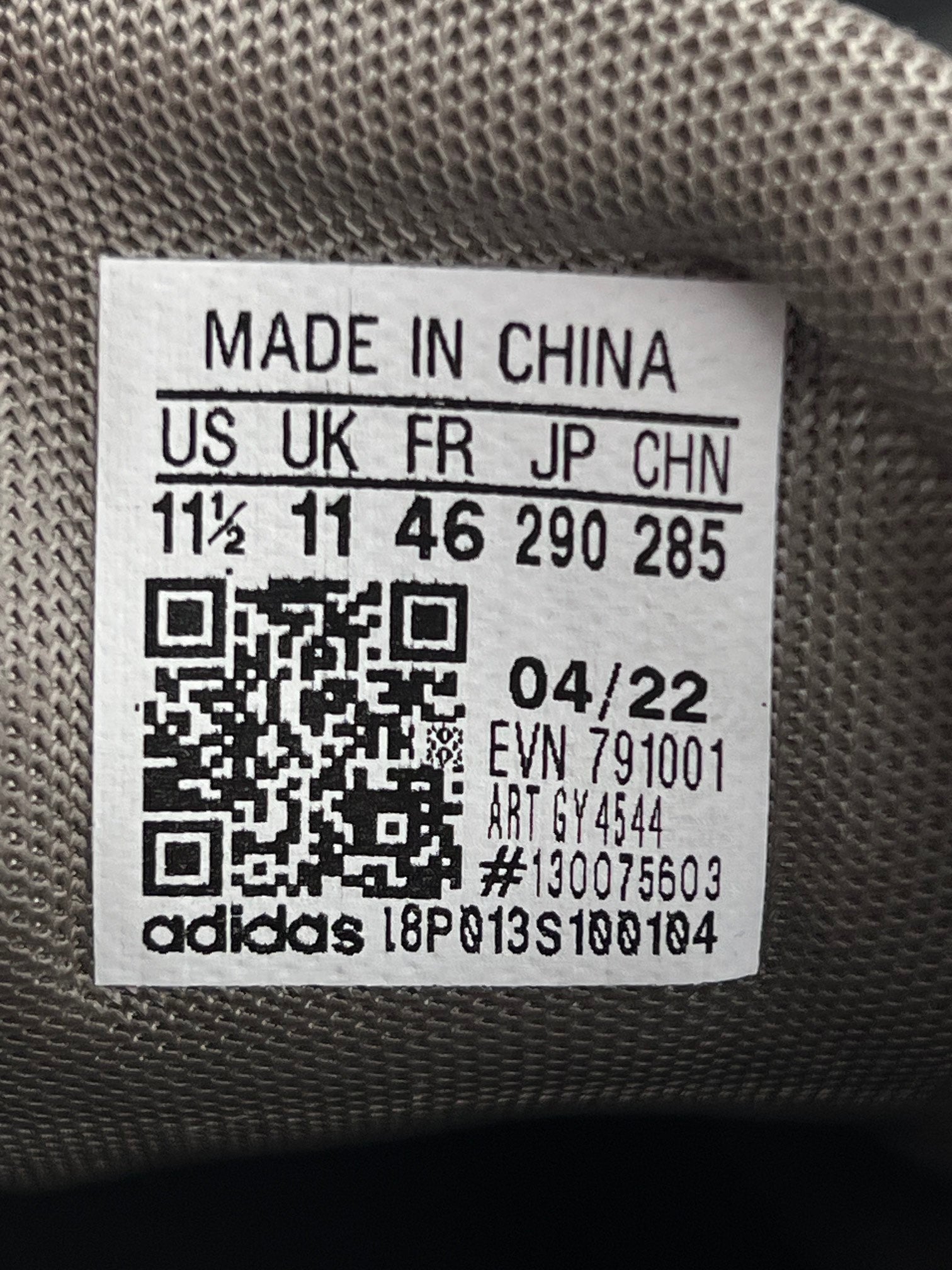 Adidas Tour360 Black Grey - buty sportowe, metka