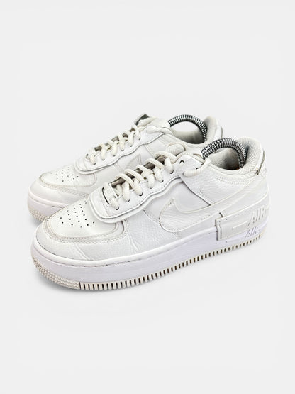 Nike Air Force 1 Shadow Triple White - buty sportowe, widok z boku