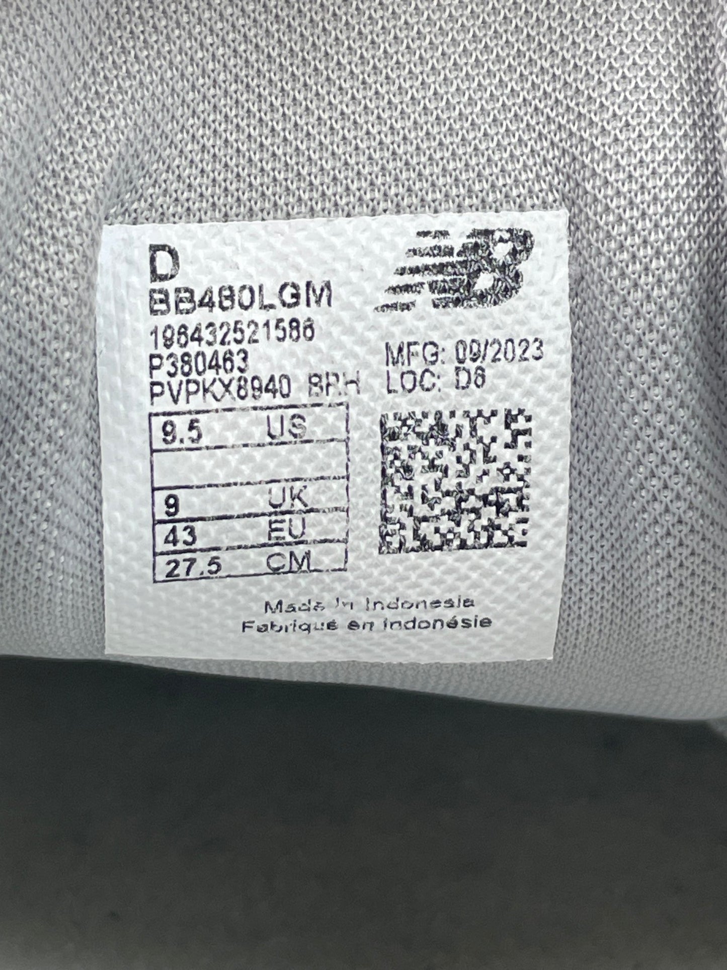 New Balance 480 BB480LGM - buty sportowe, metka