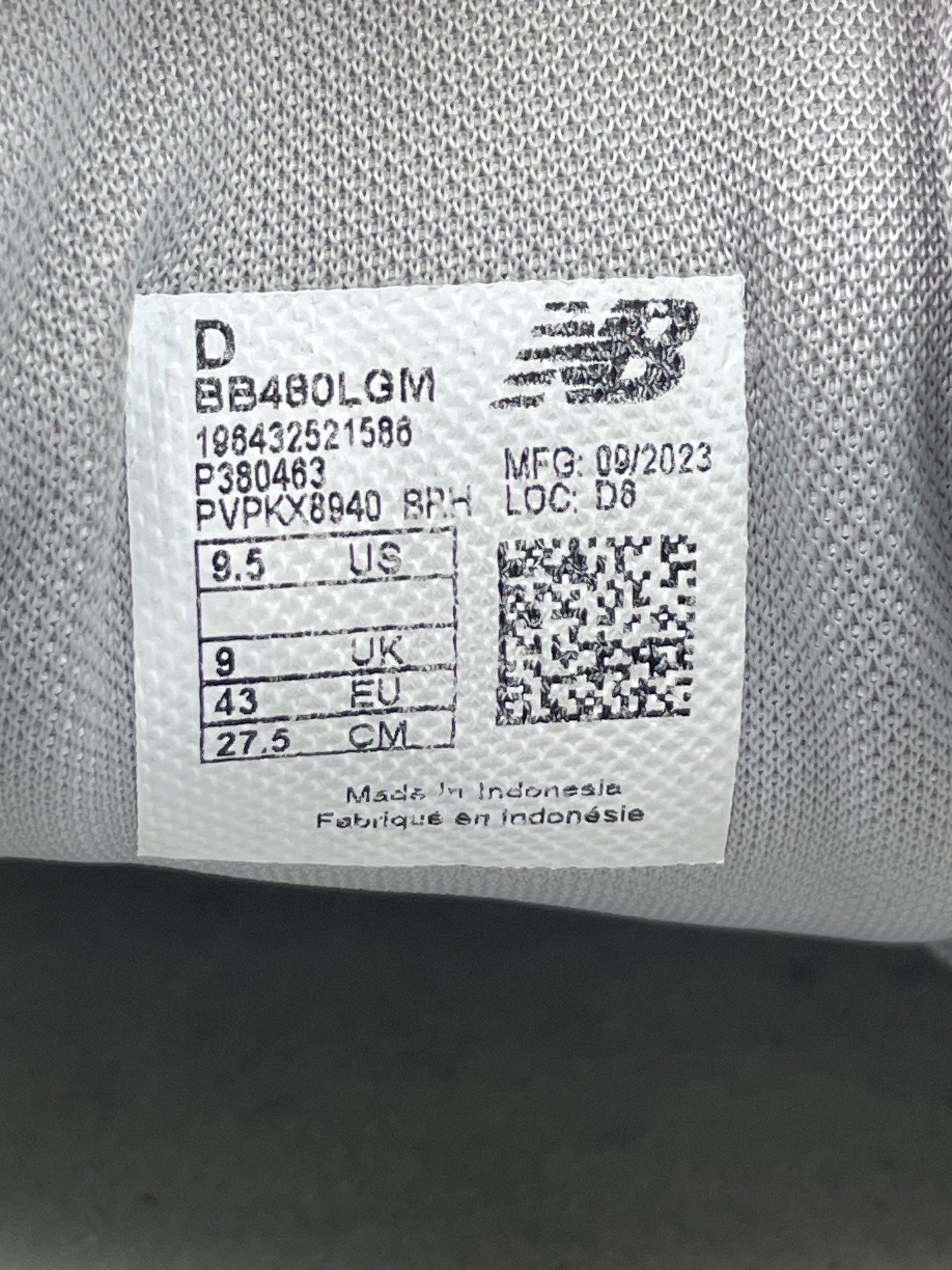 New Balance 480 BB480LGM - buty sportowe, metka