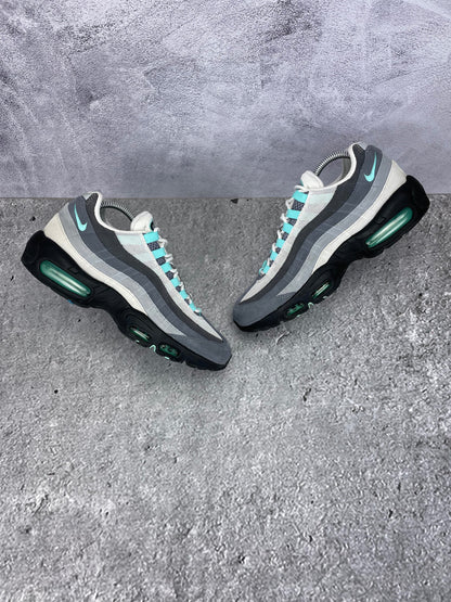 Nike Air Max 95 Hyper Turquoise - buty sportowe, widok z góry na zewnętrzną stronę butów