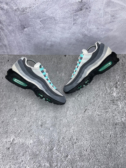 Nike Air Max 95 Hyper Turquoise - buty sportowe, zewnętrzny panel prawego buta