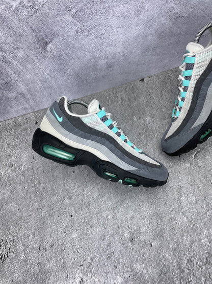 Nike Air Max 95 Hyper Turquoise - buty sportowe, zewnętrzny panel lewego buta