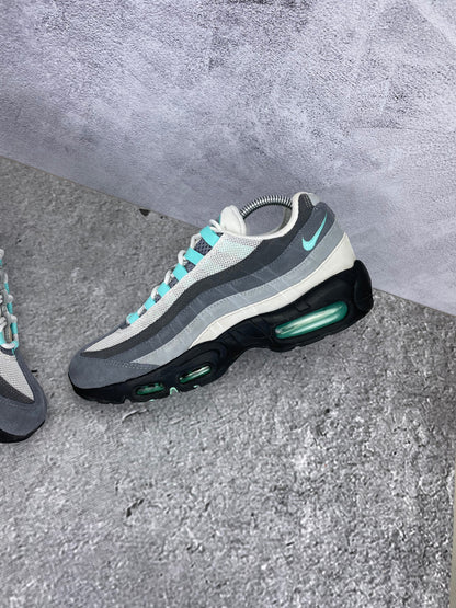 Nike Air Max 95 Hyper Turquoise - buty sportowe, widok z góry na wewnętrzną stronę butów