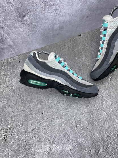 Nike Air Max 95 Hyper Turquoise - buty sportowe, wewnętrzny panel lewego buta