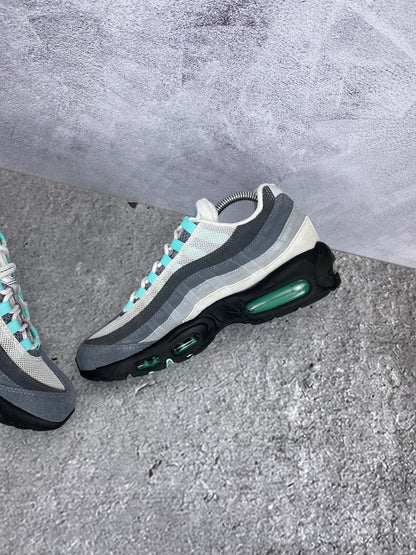 Nike Air Max 95 Hyper Turquoise - buty sportowe, wewnętrzny panel prawego buta