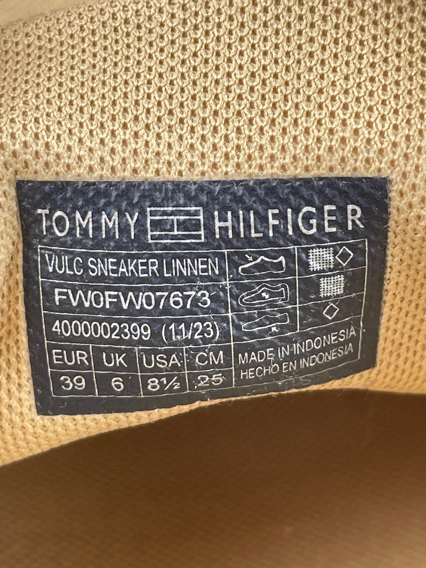 Tommy Hilfiger Vulc Linnen FW0FW07673 - buty sportowe, metka