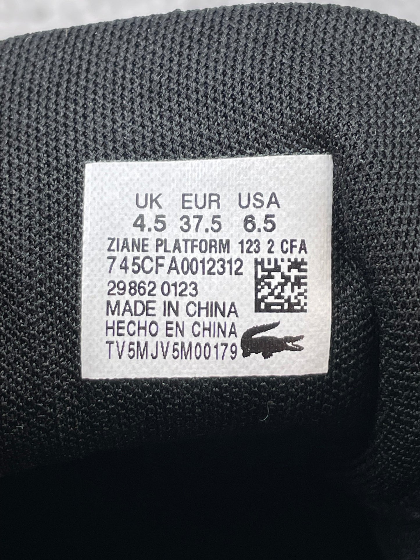 Lacoste Ziane Platform 745CFA0012312 - buty sportowe, metka