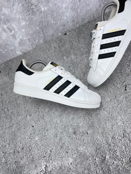 Adidas Superstar II White Gold Tongue - buty sportowe, zewnętrzny panel lewego buta