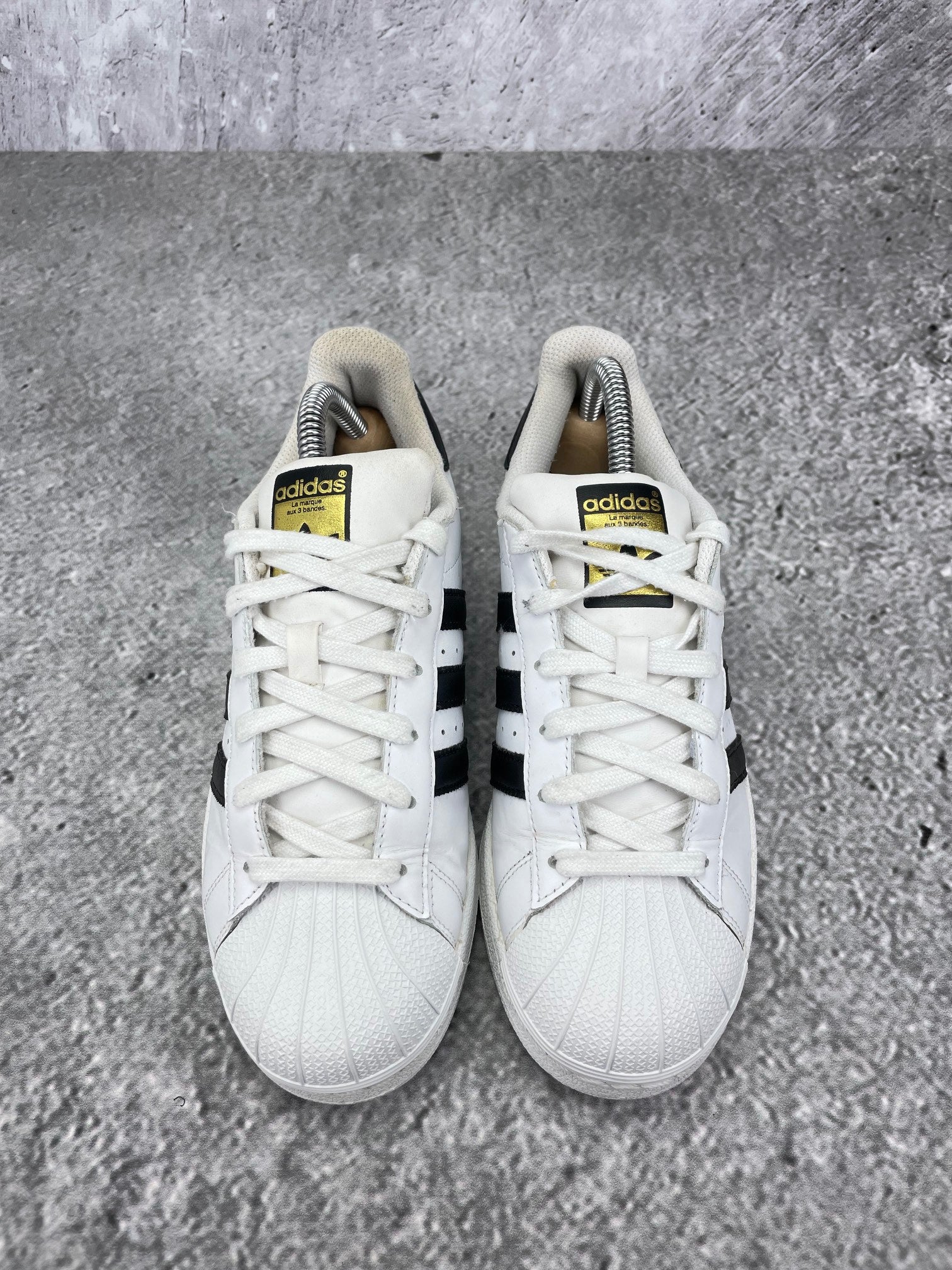 Adidas Superstar II White Gold Tongue - buty sportowe, widok z góry