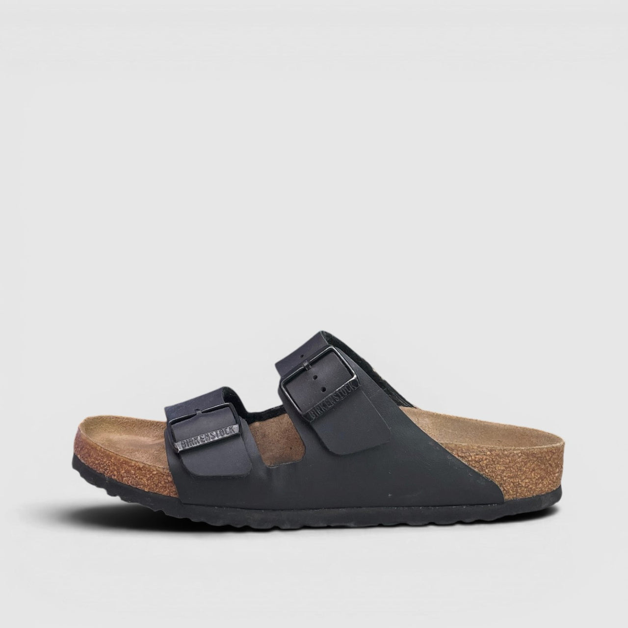 Birkenstock Arizona — sandały męskie w bardzo dobrym stanie rozmiar 40, boczny profil, lewa strona