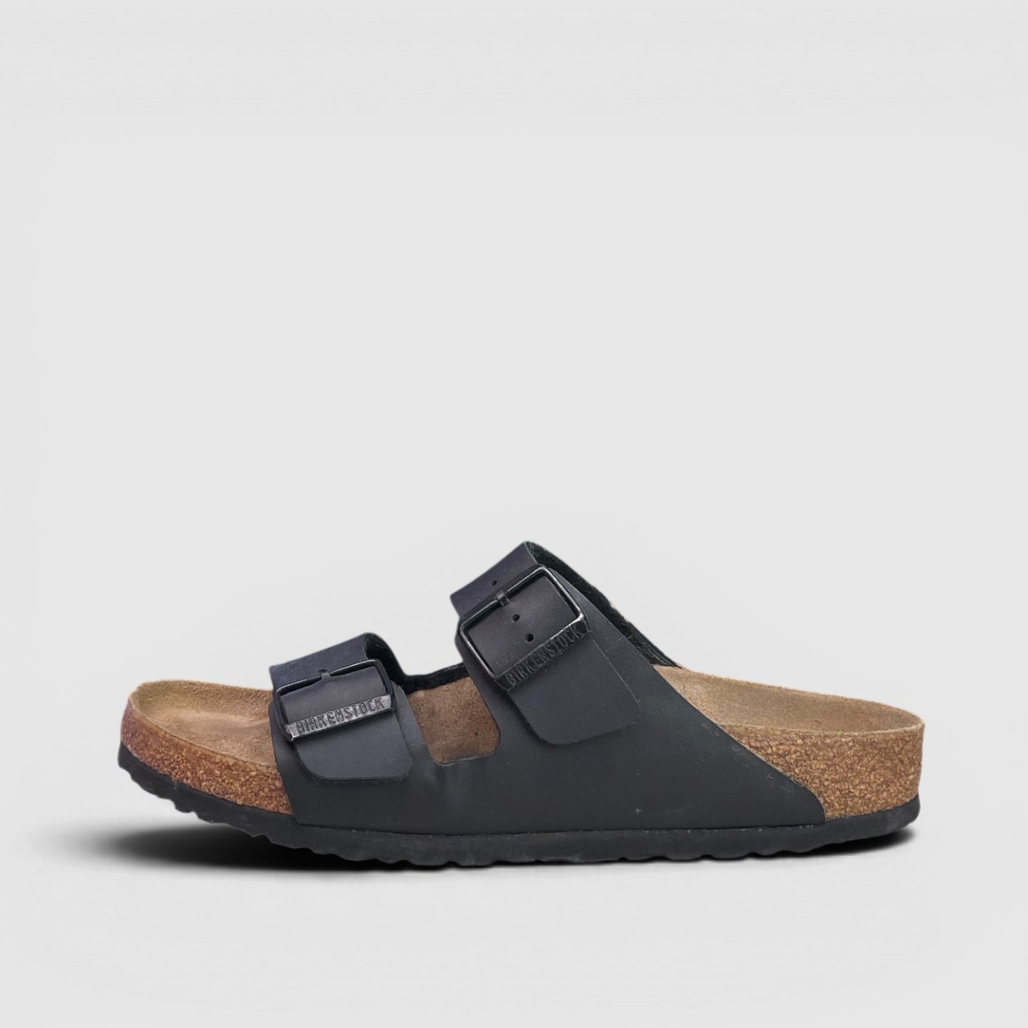 Birkenstock Arizona — sandały męskie w bardzo dobrym stanie rozmiar 40, boczny profil, lewa strona