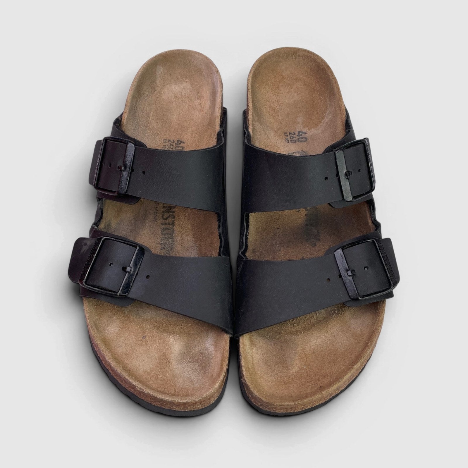 Birkenstock Arizona — sandały męskie w bardzo dobrym stanie rozmiar 40, widok z góry