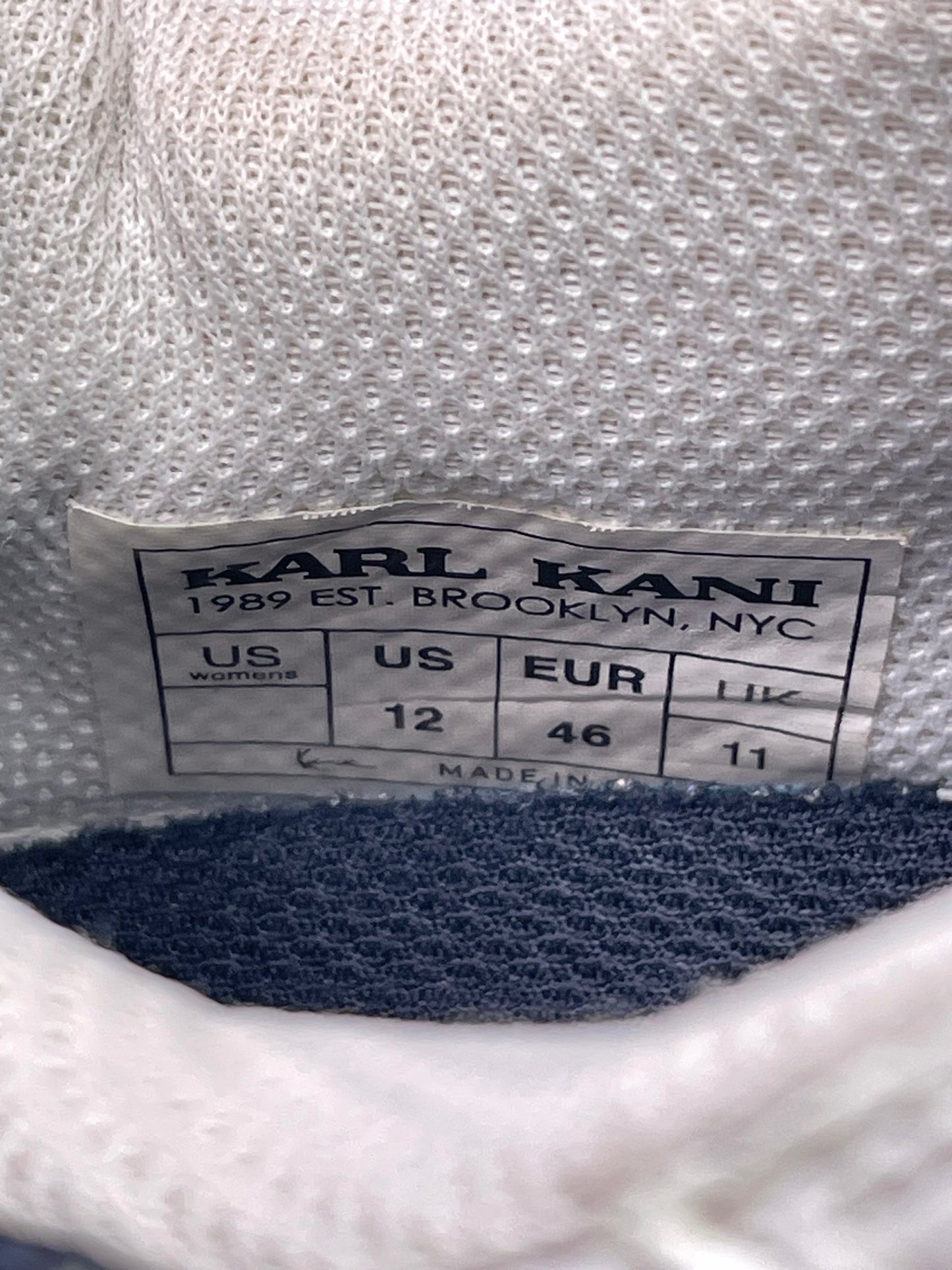 Karl Kani Sneakers — buty sportowe męskie w bardzo dobrym stanie rozmiar 46, etykieta z kodem modelu