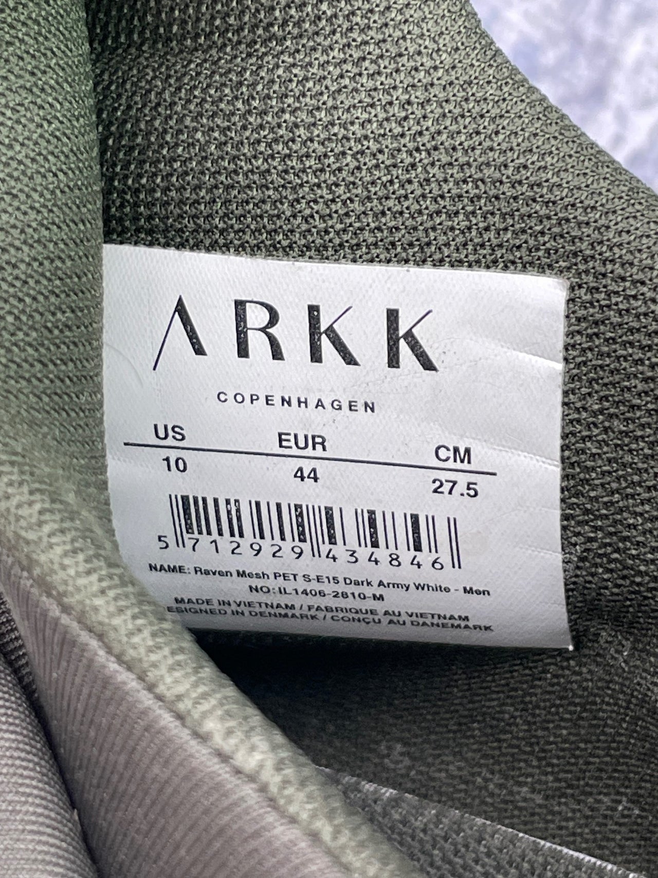 Arkk Copenhagen ARKK Copenhgen Sneakers — buty sportowe męskie w bardzo dobrym stanie rozmiar 44, etykieta z kodem modelu