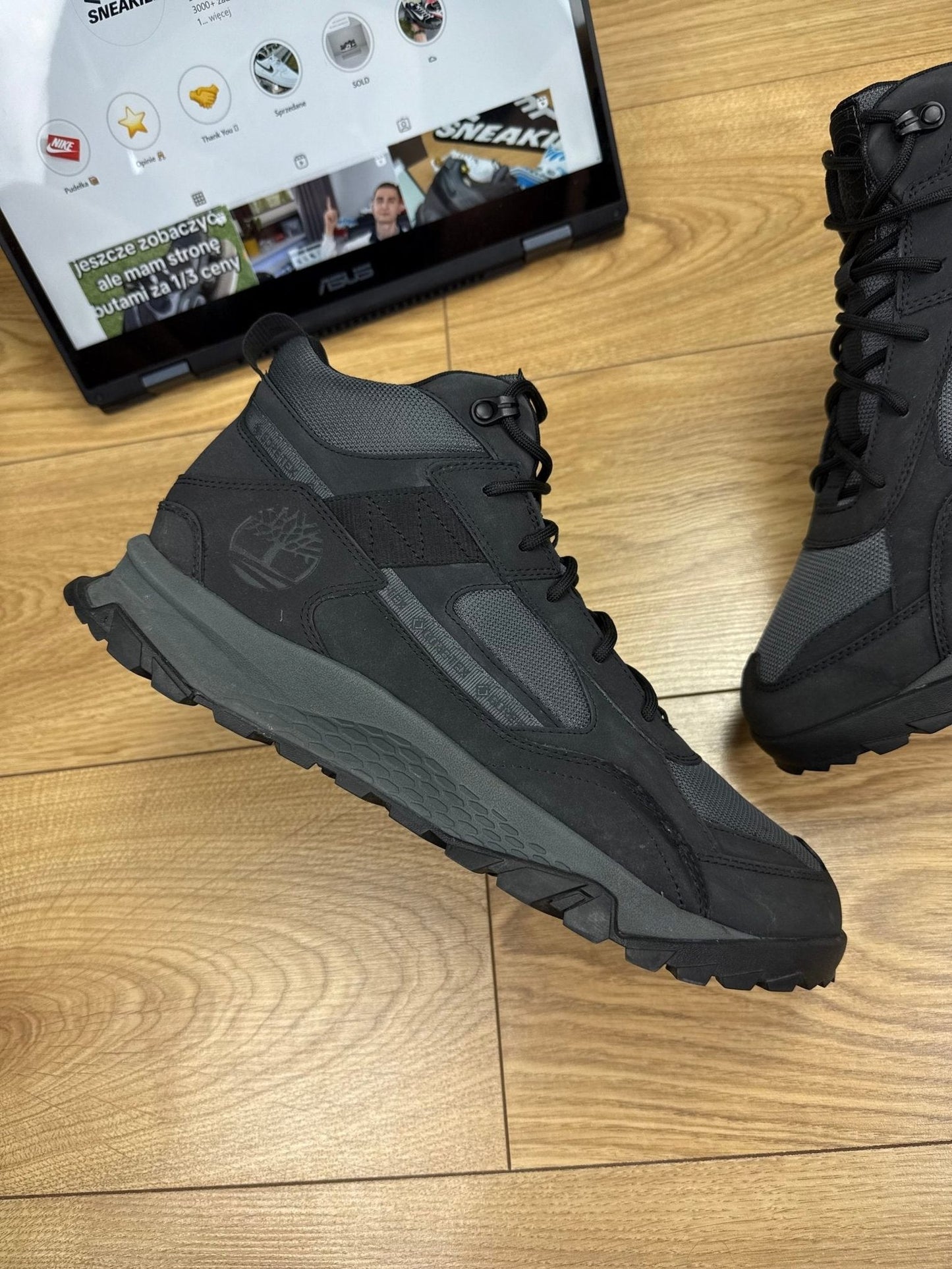 Timberland Lincoln Peak Mid GTX Lincoln Peak GTX — buty sportowe męskie w bardzo dobrym stanie rozmiar 44.5, zewnętrzny panel lewego buta