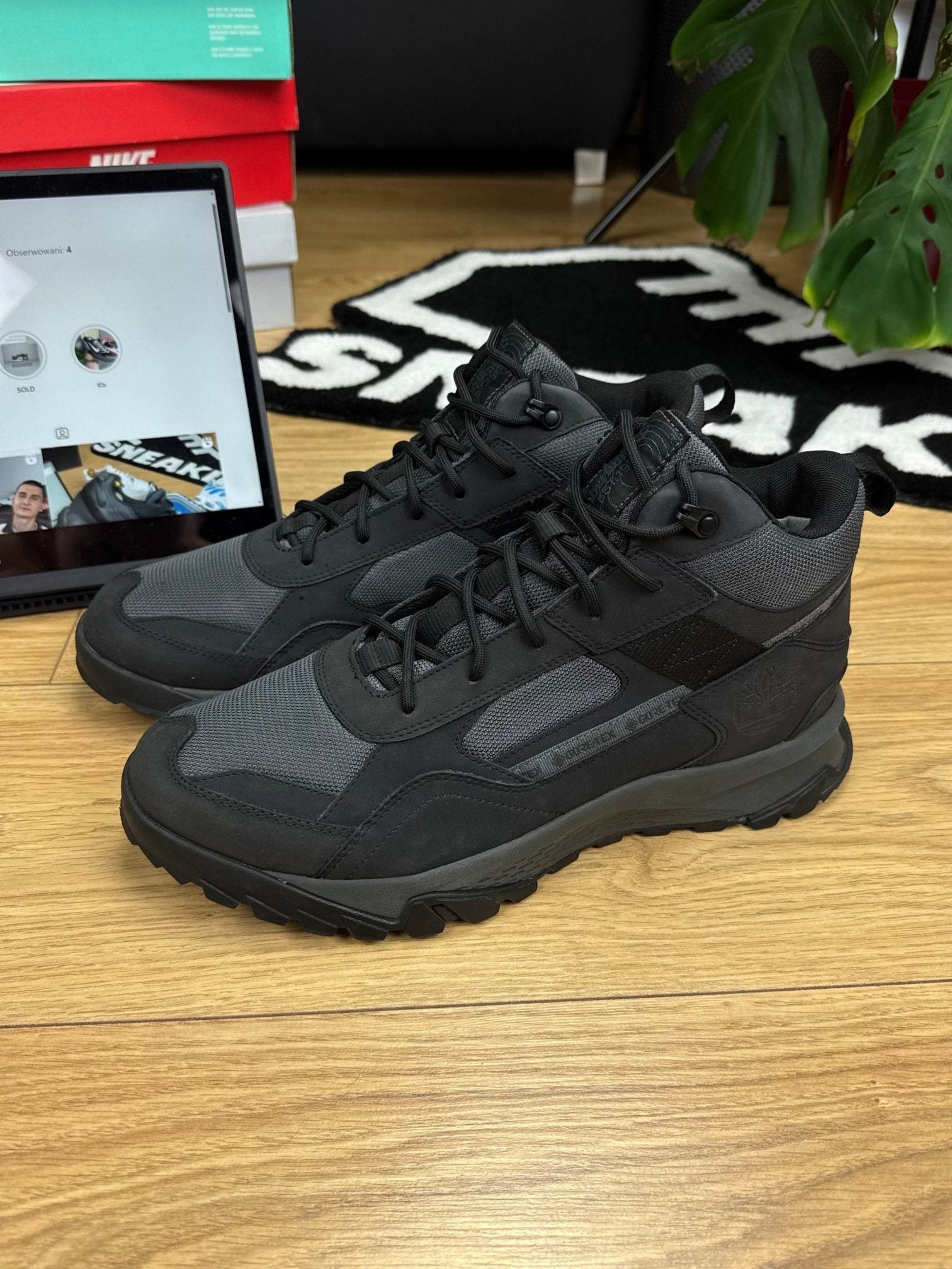 Timberland Lincoln Peak Mid GTX Lincoln Peak GTX — buty sportowe męskie w bardzo dobrym stanie rozmiar 44.5, widok z tyłu