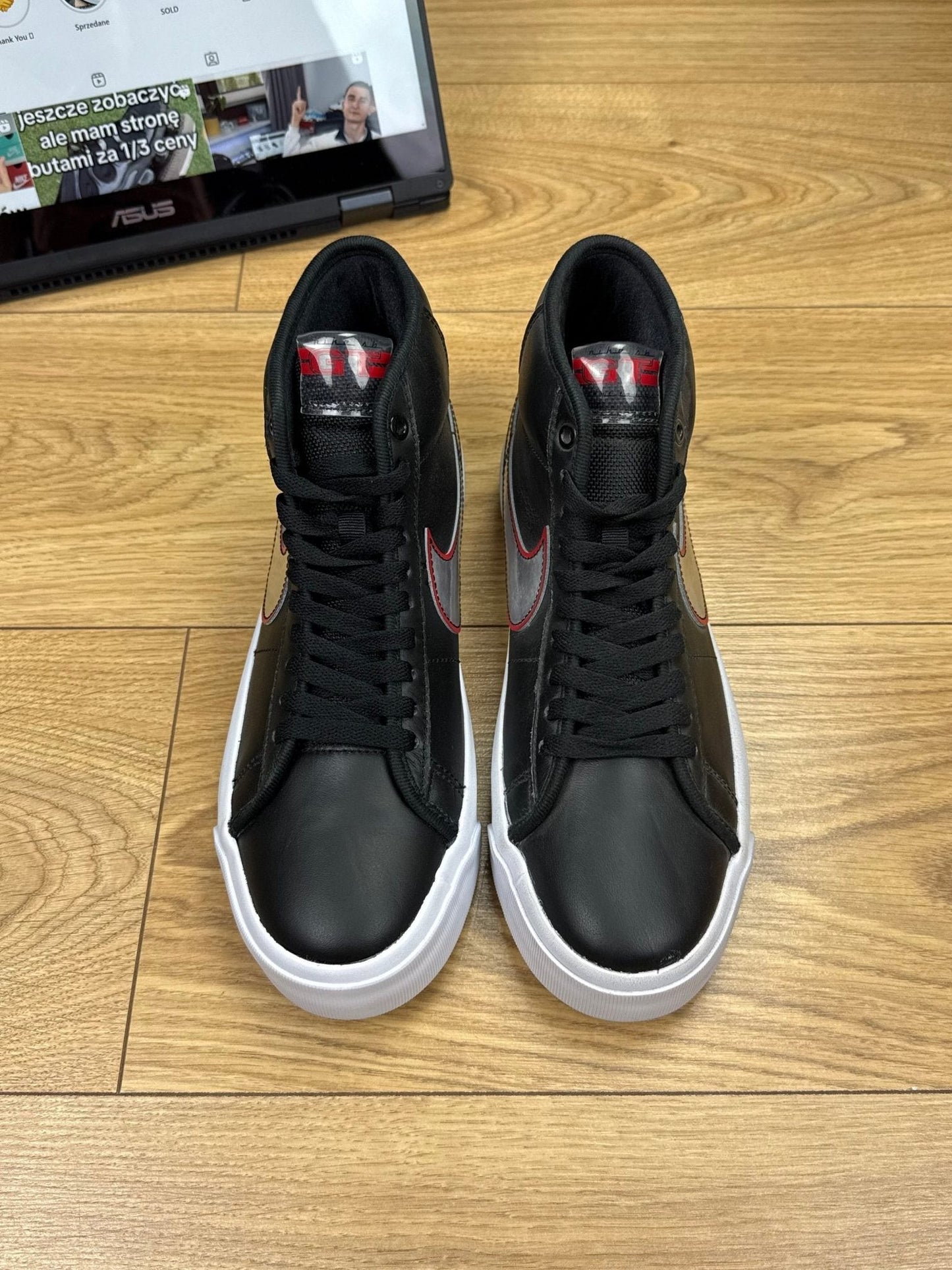 Nike Blazer Mid “El Camino” Blazer Mid El Camino Black Red — buty sportowe męskie nowe rozmiar 42.5, zapiętki butów