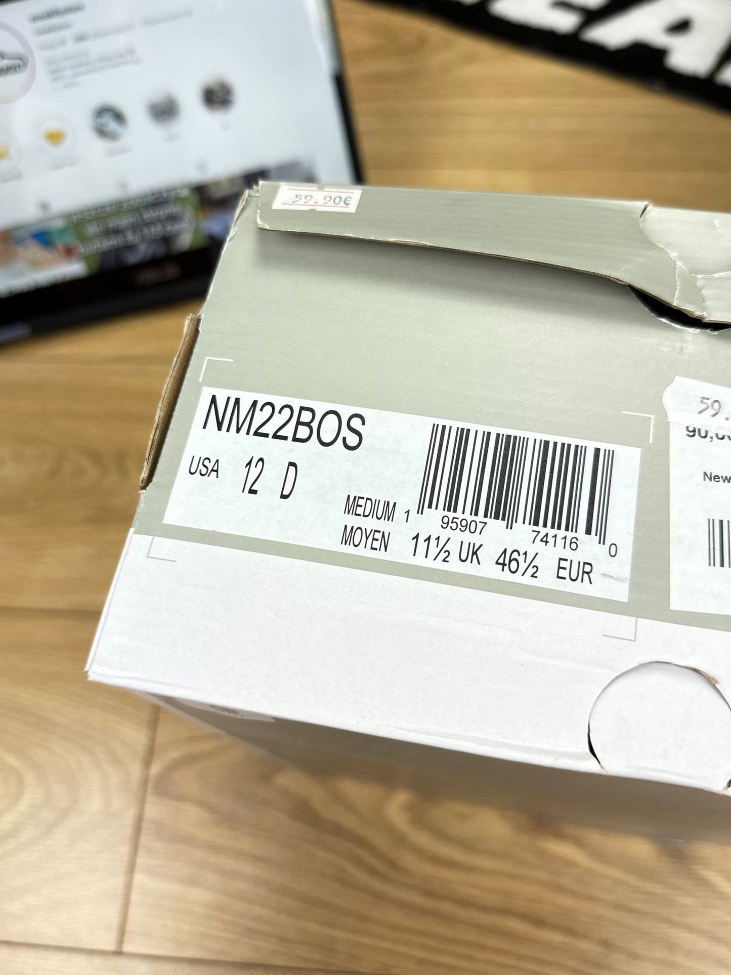 New Balance Numeric 22 “White / Green” Numeric 22 White Green — buty sportowe męskie nowe rozmiar 44.5, boczny profil
