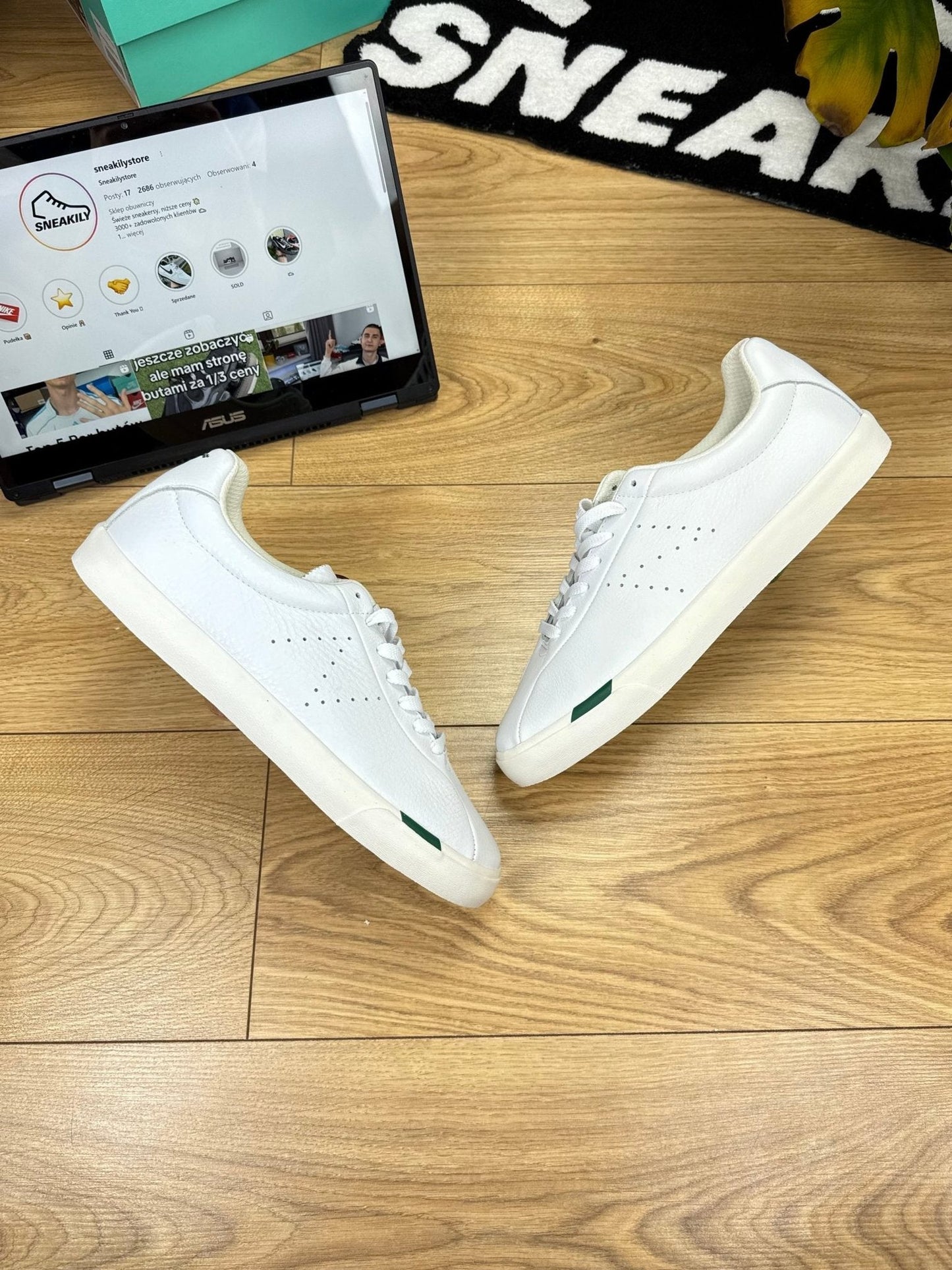 New Balance Numeric 22 “White / Green” Numeric 22 White Green — buty sportowe męskie nowe rozmiar 44.5, zewnętrzny panel prawego buta